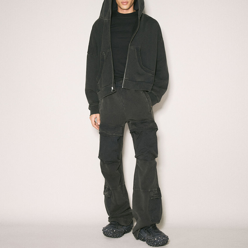 hongfeng stone wash zip up hoodie provider